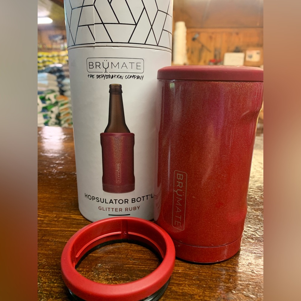 Brumate Hopsulator Bott’l 12oz Glitter Ruby